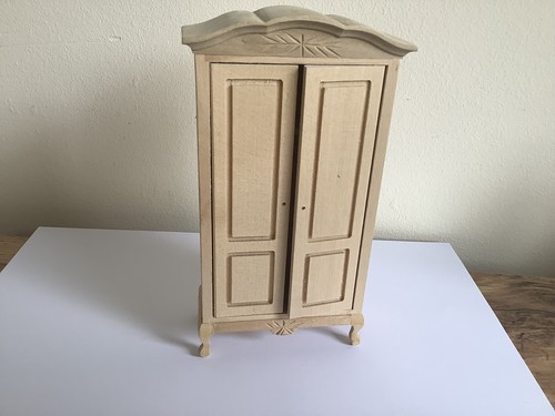 Dolls house wooden wardrobe - dolls,
