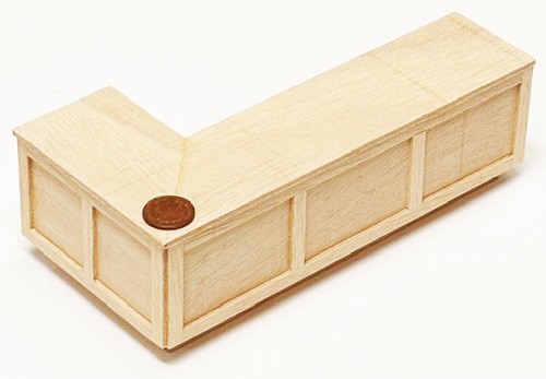Dolls house wood bar counter - bar,