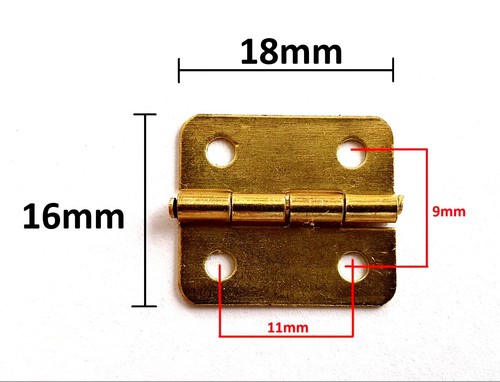 Pair gold mini hinges - pair,