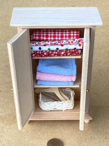 Dolls house wooden wardrobe - house,