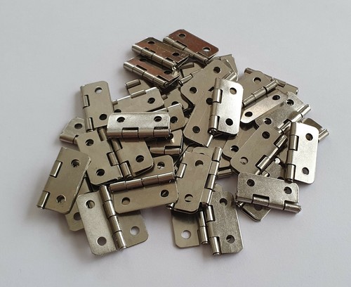 Small silver brassed hinges - small,