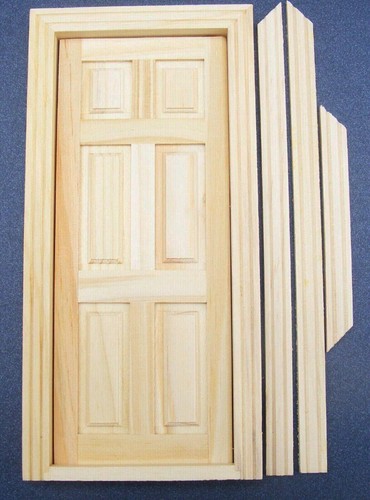 Dolls house wooden door - wooden,