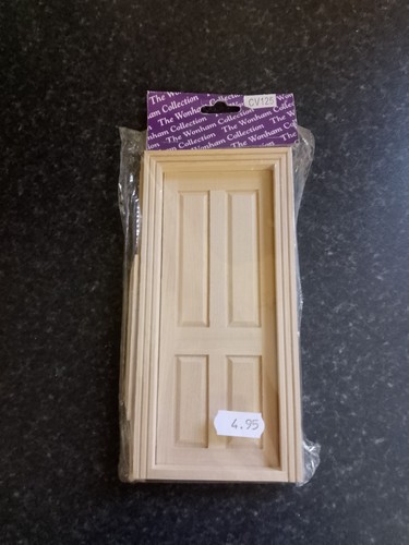 Dolls house wooden door - house,