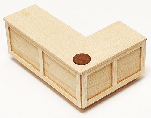 Dolls house wood bar counter - bar,