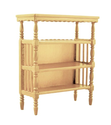 Dolls house wooden book shelf - dolls,