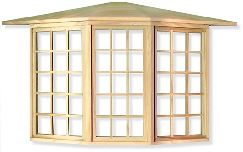 Dolls house bay window natural - house,