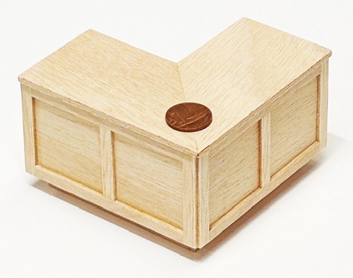 Dolls house wood bar - dolls,