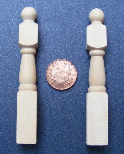 Dolls house wooden newel posts - house,