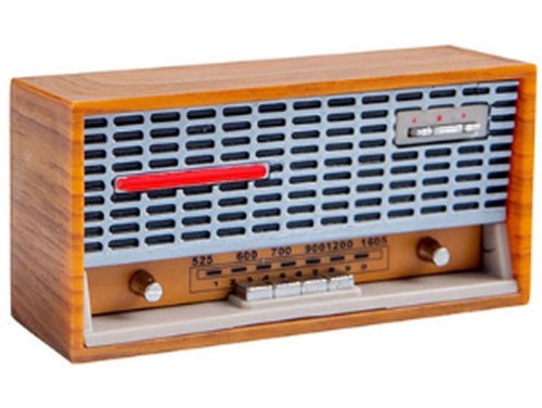 Dolls house radio - dolls, wood