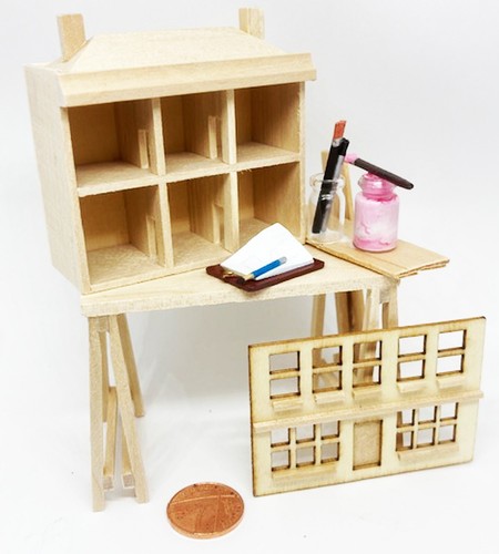 Dolls house natural finish - dolls,