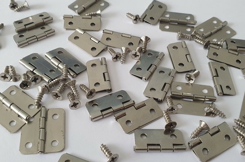 10x small silver - small, hinges