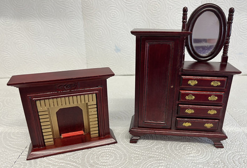 Dolls house mahogany - dolls,